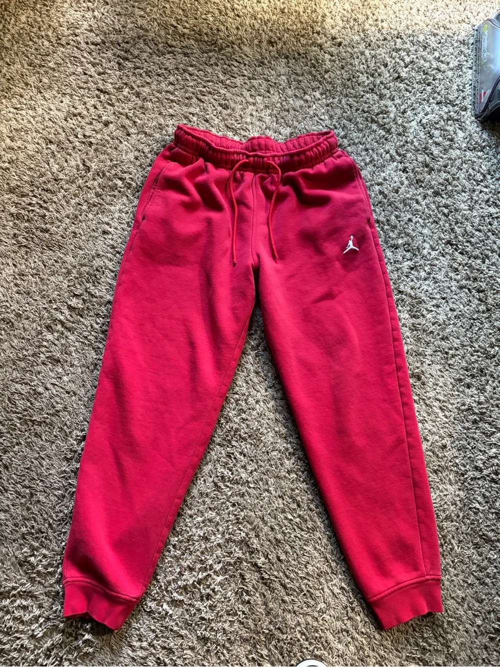 Jordan Red Fleece Jogger Pants